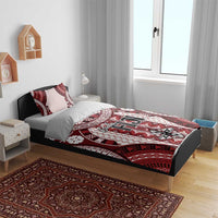 Bula Fiji Vintage Bedding Set Scarlet Masi Motifs