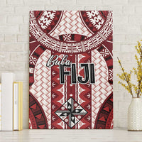 Bula Fiji Vintage Canvas Wall Art Scarlet Masi Motifs