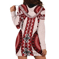 Bula Fiji Vintage Hoodie Dress Scarlet Masi Motifs
