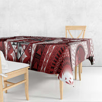 Bula Fiji Vintage Tablecloth Scarlet Masi Motifs