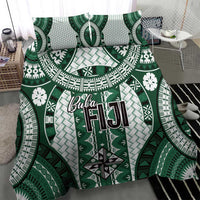 Bula Fiji Vintage Bedding Set Phthalo Green Masi Motifs