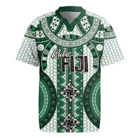 Bula Fiji Vintage Rugby Jersey Phthalo Green Masi Motifs