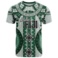 Bula Fiji Vintage T Shirt Phthalo Green Masi Motifs