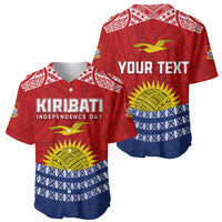 Personalised Kiribati Independence Day Baseball Jersey Flag Style 44th Anniversary LT7 - Polynesian Pride