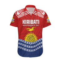 Personalised Kiribati Independence Day Hawaiian Shirt Flag Style LT7 Red - Polynesian Pride