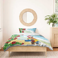 Have A Very Beach Christmas Bedding Set Parrot By Lehua Flower - Polynesian Pride
