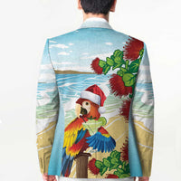 Have A Very Beach Christmas Blazer Parrot By Lehua Flower - Polynesian Pride