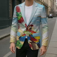 Have A Very Beach Christmas Blazer Parrot By Lehua Flower - Polynesian Pride