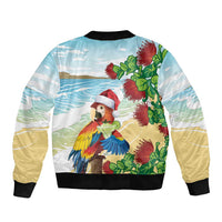Have A Very Beach Christmas Bomber Jacket Parrot By Lehua Flower - Polynesian Pride