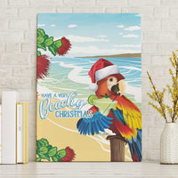 Have A Very Beach Christmas Canvas Wall Art Parrot By Lehua Flower - Polynesian Pride