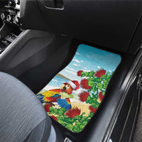 Have A Very Beach Christmas Car Mats Parrot By Lehua Flower - Polynesian Pride