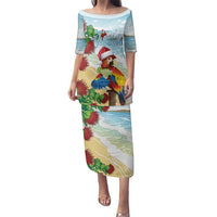 Have A Very Beach Christmas Family Matching Puletasi and Hawaiian Shirt Parrot By Lehua Flower - Polynesian Pride