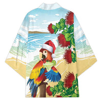 Have A Very Beach Christmas Kimono Parrot By Lehua Flower - Polynesian Pride