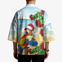 Have A Very Beach Christmas Kimono Parrot By Lehua Flower - Polynesian Pride