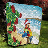 Have A Very Beach Christmas Quilt Parrot By Lehua Flower - Polynesian Pride