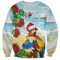 Have A Very Beach Christmas Sweatshirt Parrot By Lehua Flower - Polynesian Pride