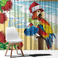 Have A Very Beach Christmas Window Curtain Parrot By Lehua Flower - Polynesian Pride