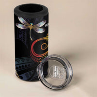 Personalised Polynesian Memorial 4 in 1 Can Cooler Tumbler Your Wings Were Ready But My Heart Was Not