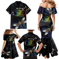 Personalised Polynesian Memorial Family Matching Mermaid Dress and Hawaiian Shirt Your Wings Were Ready But My Heart Was Not