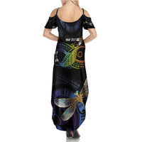 Personalised Polynesian Memorial Family Matching Summer Maxi Dress and Hawaiian Shirt Your Wings Were Ready But My Heart Was Not