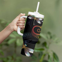 Personalised Polynesian Memorial Tumbler With Handle Your Wings Were Ready But My Heart Was Not