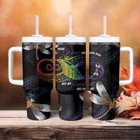 Personalised Polynesian Memorial Tumbler With Handle Your Wings Were Ready But My Heart Was Not