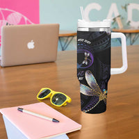 Personalised Polynesian Memorial Tumbler With Handle Your Wings Were Ready But My Heart Was Not