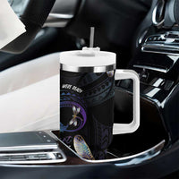 Personalised Polynesian Memorial Tumbler With Handle Your Wings Were Ready But My Heart Was Not