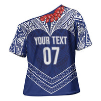 Toa Samoa Rugby Custom Cross Shoulder Shirt Ulafala Mix Nifo'oti - Polynesian Pride