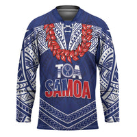 Toa Samoa Rugby Custom Hockey Jersey Ulafala Mix Nifo'oti LT7 Unisex Blue - Polynesian Pride