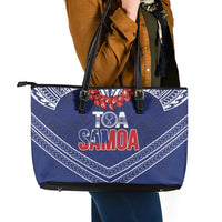 Toa Samoa Rugby Leather Tote Bag Ulafala Mix Nifo'oti LT7 - Polynesian Pride