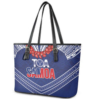 Toa Samoa Rugby Leather Tote Bag Ulafala Mix Nifo'oti LT7 - Polynesian Pride