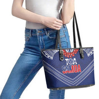 Toa Samoa Rugby Leather Tote Bag Ulafala Mix Nifo'oti LT7 - Polynesian Pride