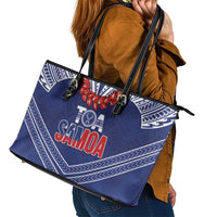 Toa Samoa Rugby Leather Tote Bag Ulafala Mix Nifo'oti LT7 - Polynesian Pride