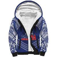 Toa Samoa Rugby Custom Sherpa Hoodie Ulafala Mix Nifo'oti LT7 Unisex Blue - Polynesian Pride