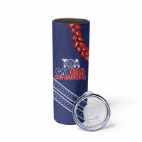 Toa Samoa Rugby Custom Skinny Tumbler Ulafala Mix Nifo'oti - Polynesian Pride