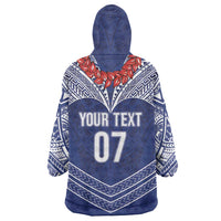 Toa Samoa Rugby Custom Wearable Blanket Hoodie Ulafala Mix Nifo'oti LT7 - Polynesian Pride