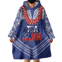 Toa Samoa Rugby Custom Wearable Blanket Hoodie Ulafala Mix Nifo'oti LT7 - Polynesian Pride