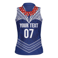 Toa Samoa Rugby Custom Women Sleeveless Polo Shirt Ulafala Mix Nifo'oti - Polynesian Pride
