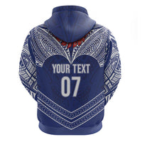 Toa Samoa Rugby Custom Zip Hoodie Ulafala Mix Nifo'oti LT7 - Polynesian Pride