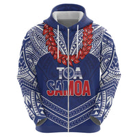 Toa Samoa Rugby Custom Zip Hoodie Ulafala Mix Nifo'oti LT7 - Polynesian Pride