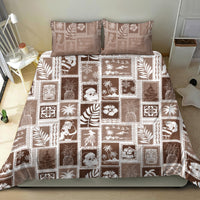 Hawaii Christmas Retro Patchwork Bedding Set Brown LT7 - Polynesian Pride