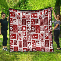 Hawaii Christmas Retro Patchwork Quilt Red LT7 - Polynesian Pride