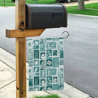 Hawaii Christmas Retro Patchwork Garden Flag Teal LT7 - Polynesian Pride