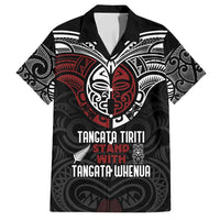 Maori Hongi Toitu Te Tiriti Family Matching Off Shoulder Maxi Dress and Hawaiian Shirt Tangata Tiriti Stand With Tangata Whenua