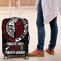 Maori Hongi Toitu Te Tiriti Luggage Cover Tangata Tiriti Stand With Tangata Whenua