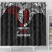 Maori Hongi Toitu Te Tiriti Shower Curtain Tangata Tiriti Stand With Tangata Whenua