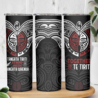 Maori Hongi Toitu Te Tiriti Skinny Tumbler Tangata Tiriti Stand With Tangata Whenua