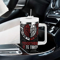 Maori Hongi Toitu Te Tiriti Tumbler With Handle Tangata Tiriti Stand With Tangata Whenua