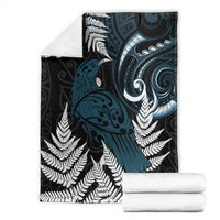 New Zealand Tui Bird Blanket Maori Kowhaiwhai